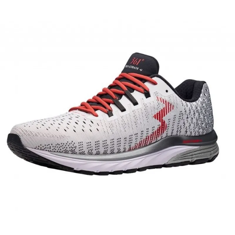 361° STRATA 4 SCARPA RUNNING UOMO - BIANCO/ROSSO/NERO