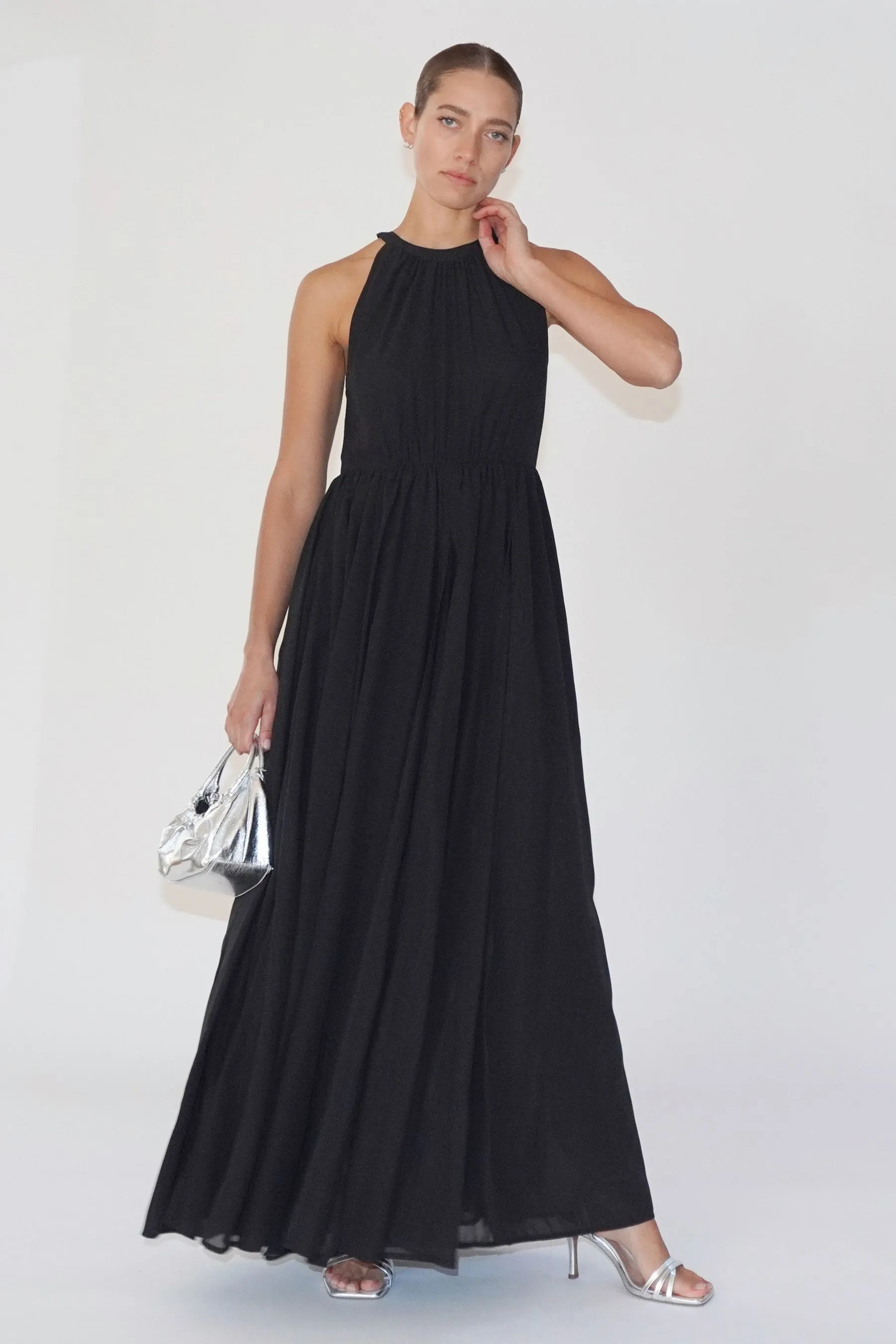 Abito maxi Religion Dusk con scollo all'americana collo Religion Dusk con scollo all'americana con gonna a ruota
