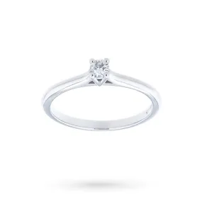 Anello solitario oro bianco diamante 0,12ct Mirco Visconti