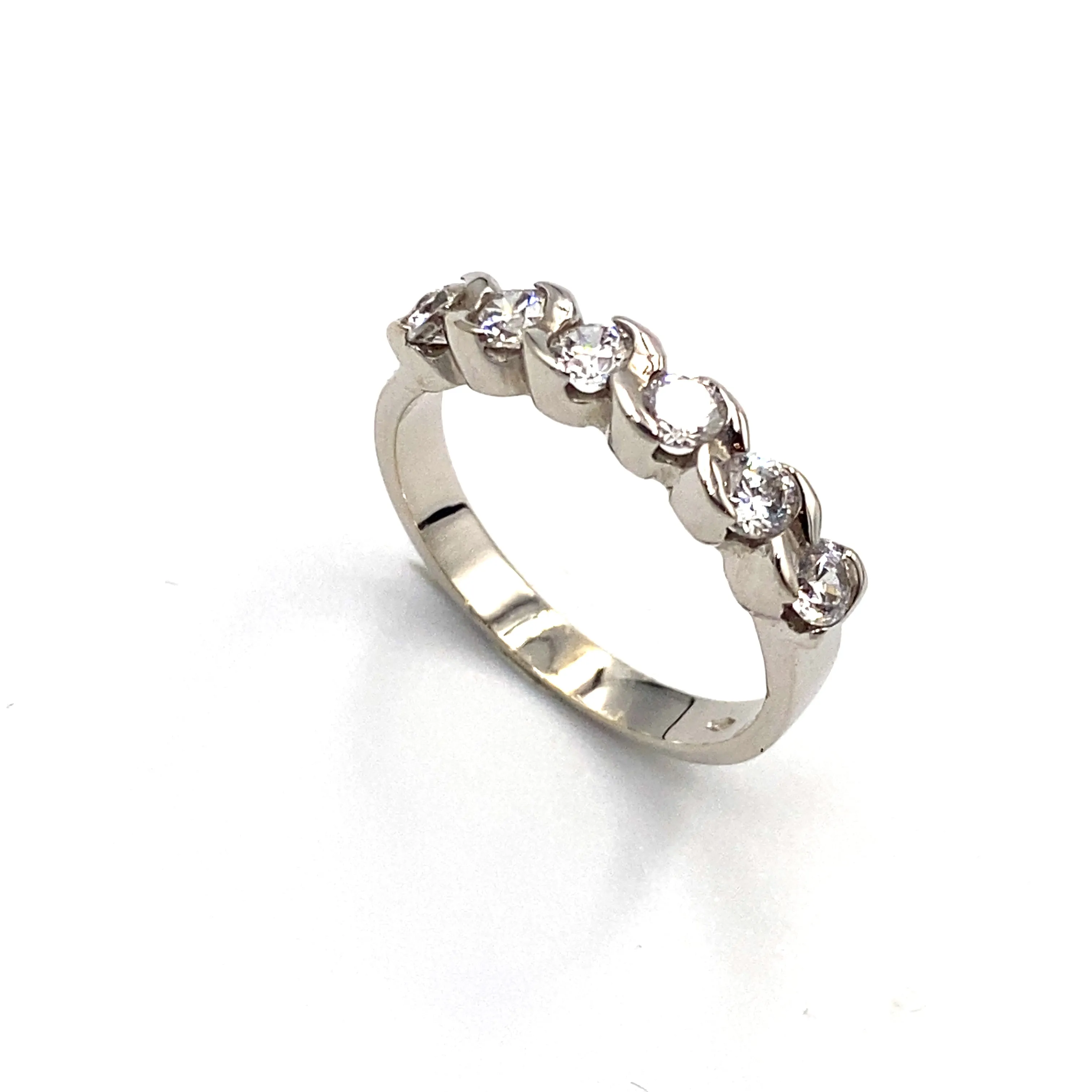 Anello Veretta Oro Bianco