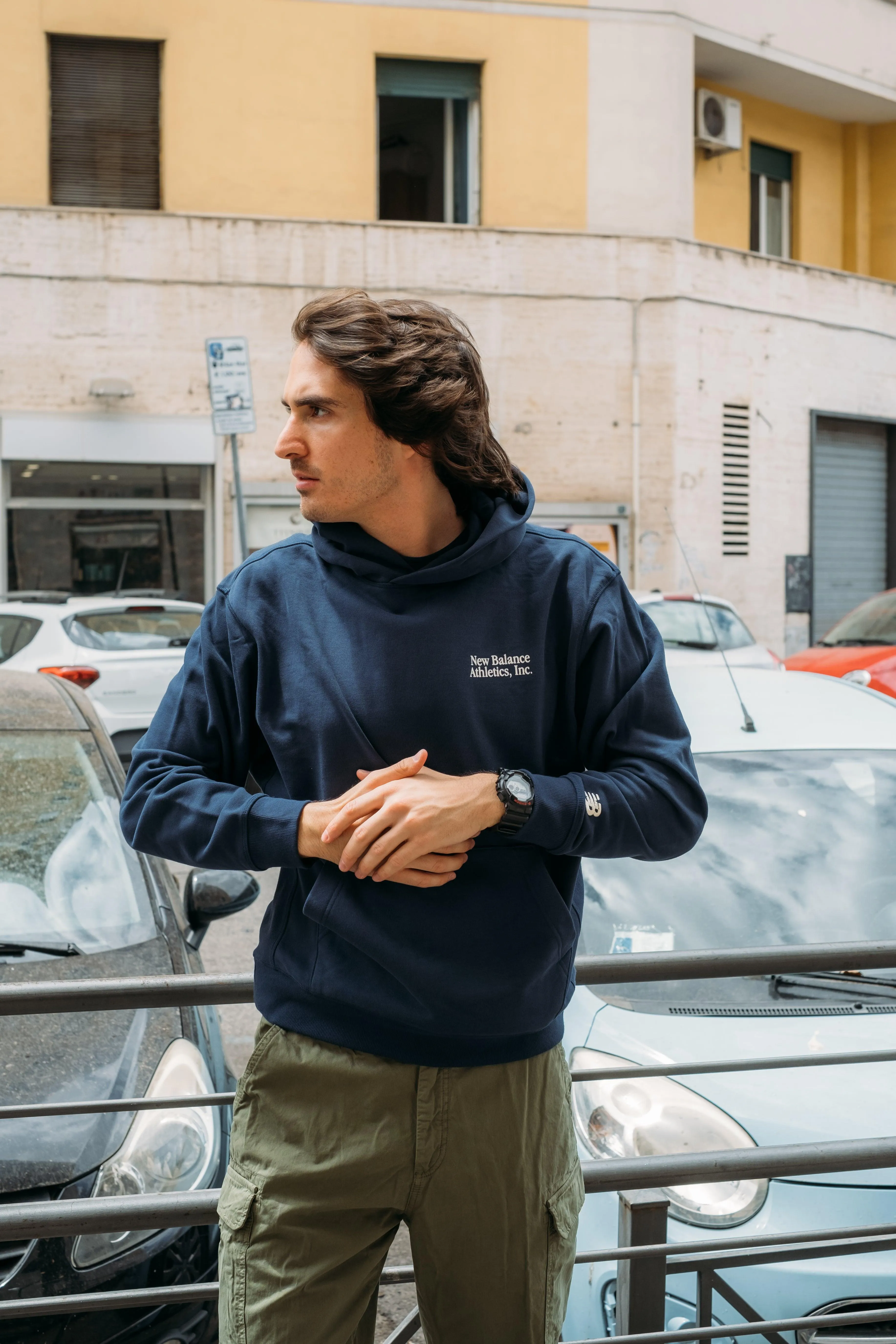 Athletics Embroidered Hoodie NB Navy