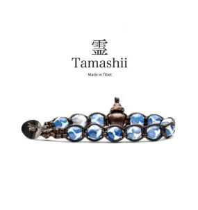 Bracciale Tamashii Painted agata blu - bianca bhs900-173