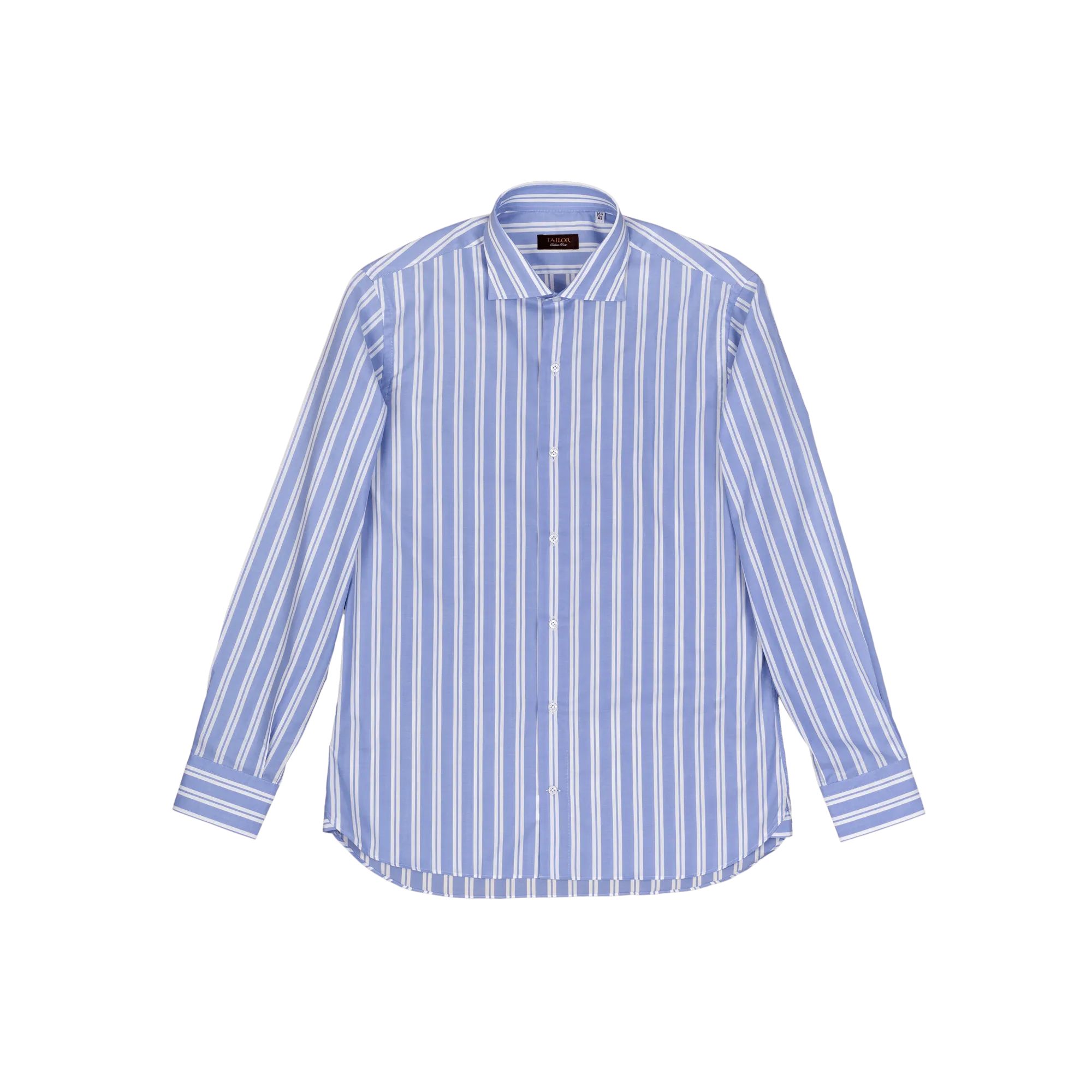 Camicia celeste a righe doppie