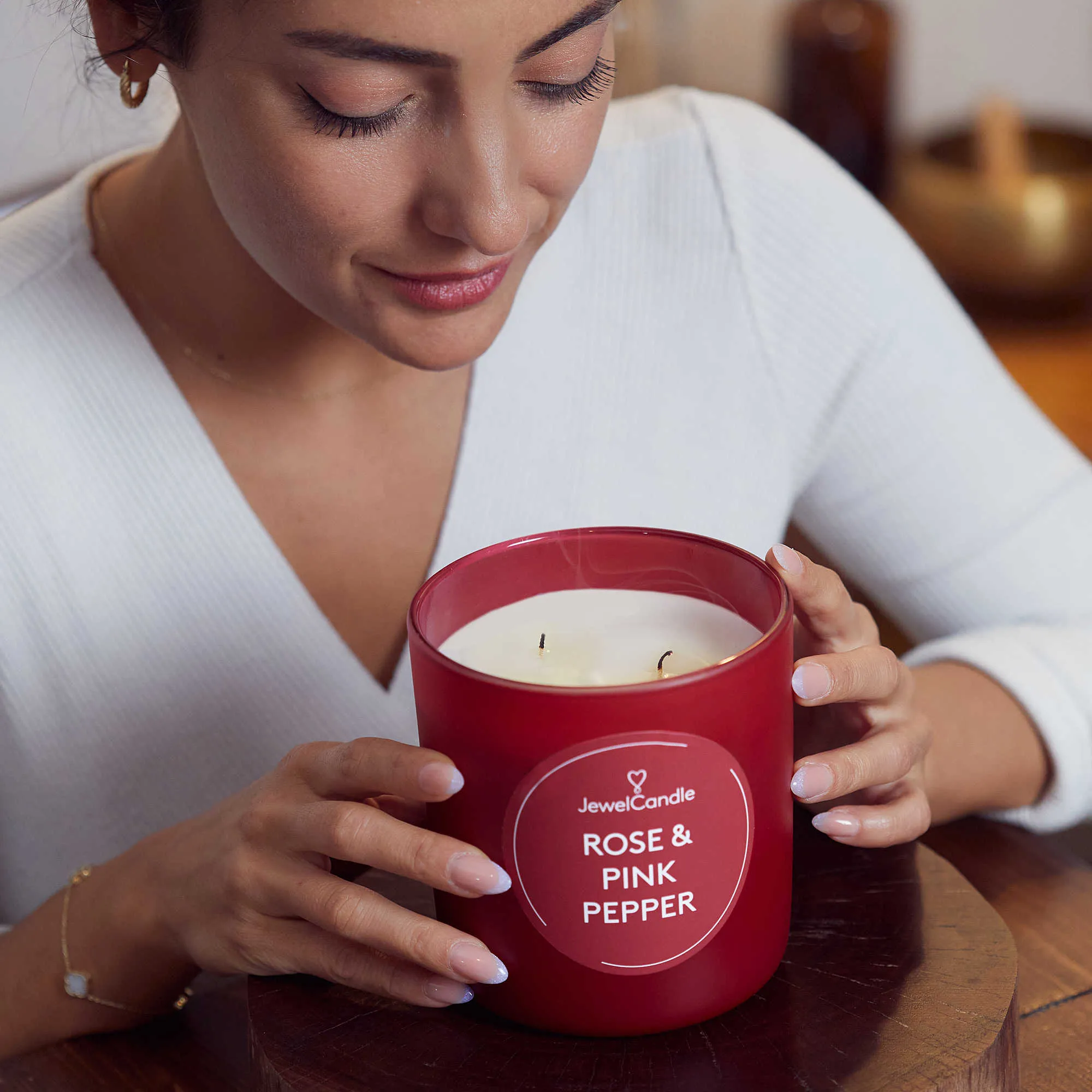 Candela JewelCandle Media Secret Message colore Rosso