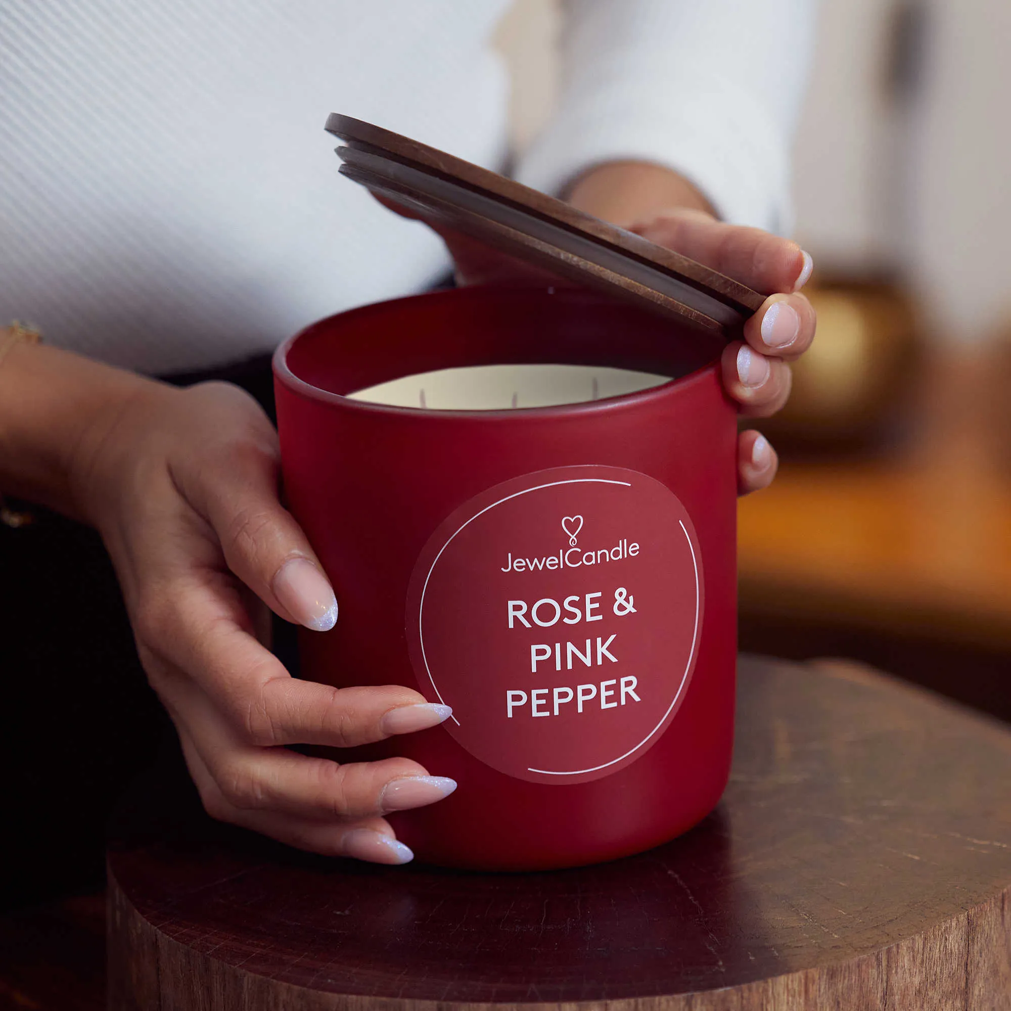 Candela JewelCandle Media Secret Message colore Rosso