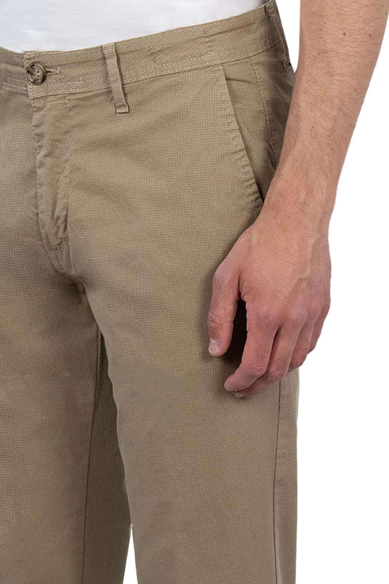 Chinos in cotone stampato regolare