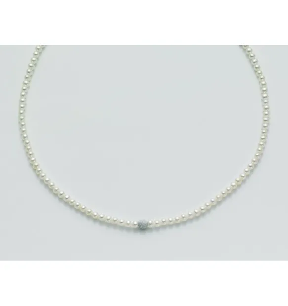 Collana di perle Yukiko in oro bianco pcl1834y