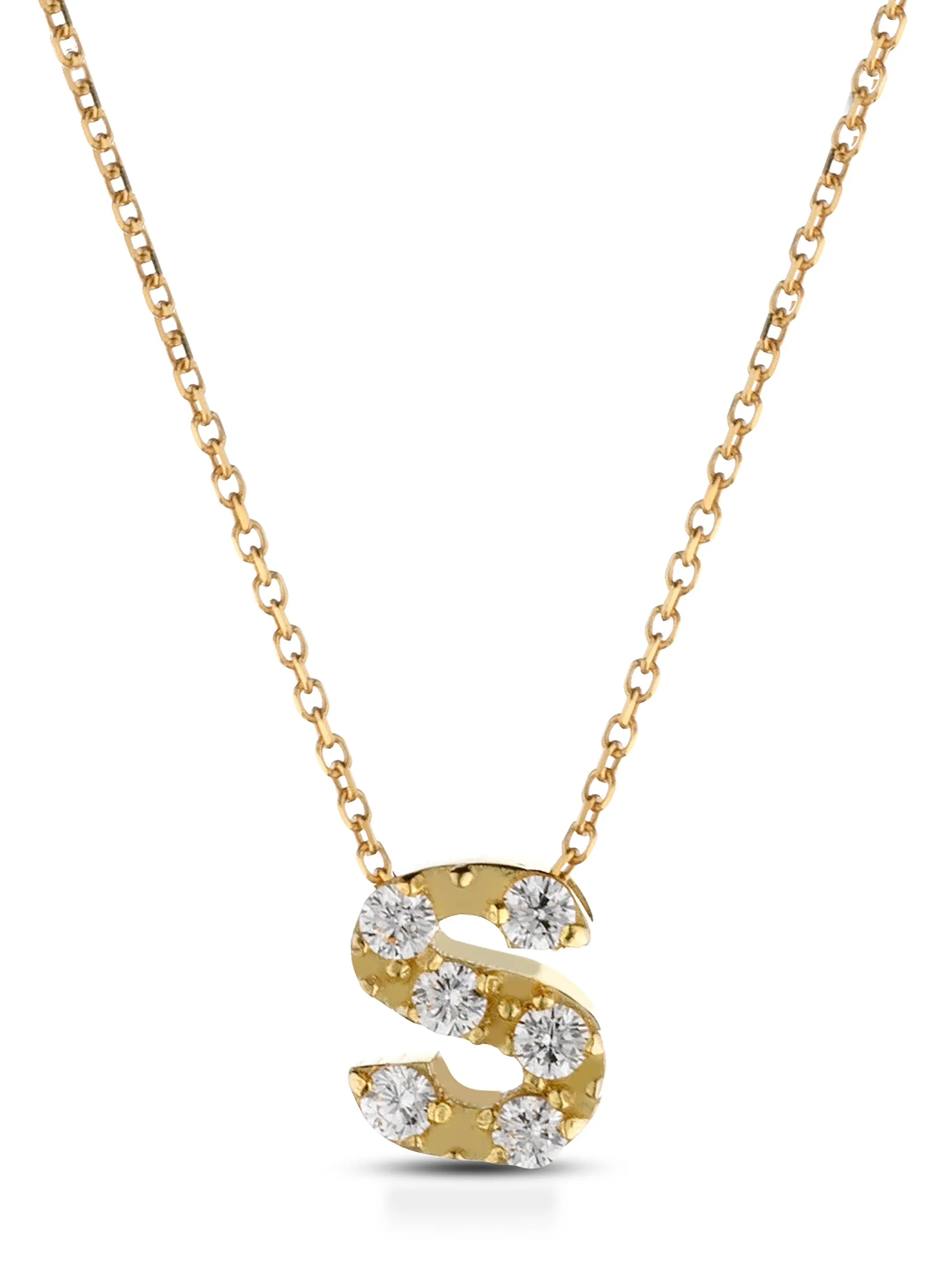 Collana in Oro Giallo Personalizzata con Iniziale