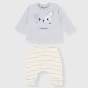 Completo due pezzi da neonato, BLU            