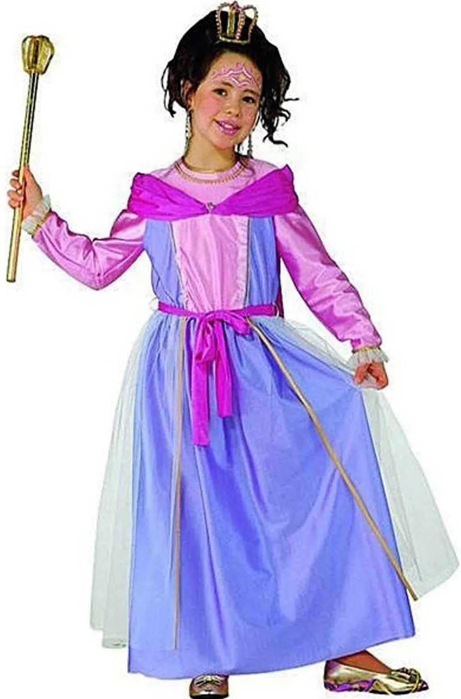 Costume carnevale Bambina Principessa rosa con diamante