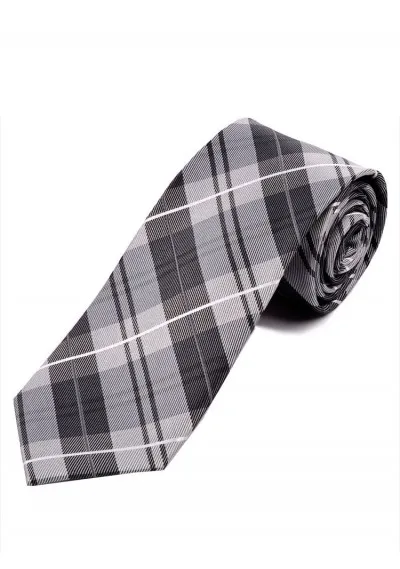Cravatta con motivo Glencheck Nero Argento Grigio