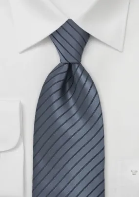 Cravatta XXL grigio  righe