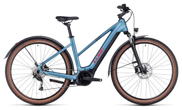 Cube Nuride Hybrid Performance 625 Allroad Trapezio MTB elettrica Shimano Alivio 9V 625 Wh 29'' Blu 2023