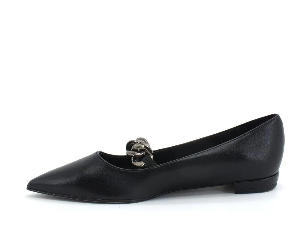 DIVINE FOLLIE Ballerina Punta Catena Nero 050