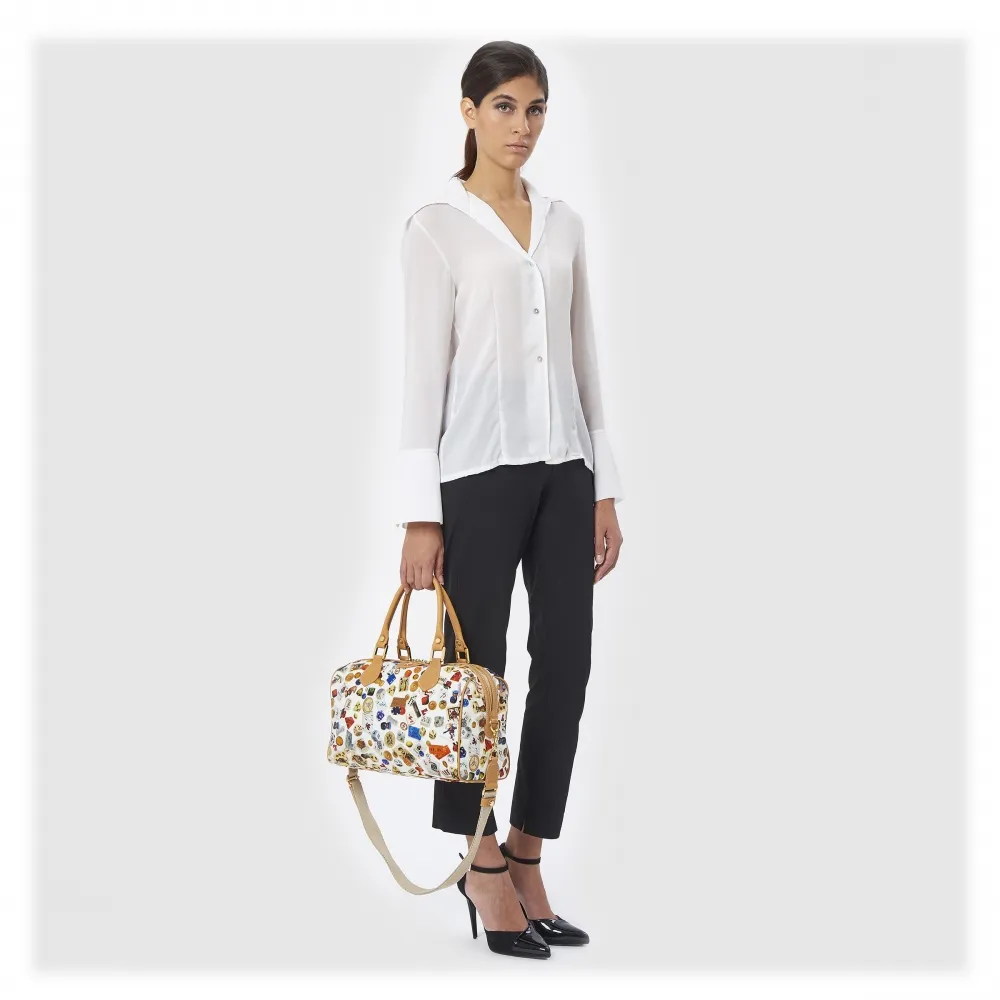 Divo Diva - Montecarlo - Bianco - Borsa in Pelle - Made in Italy - Life is a Game Collection - Alta Qualità Luxury