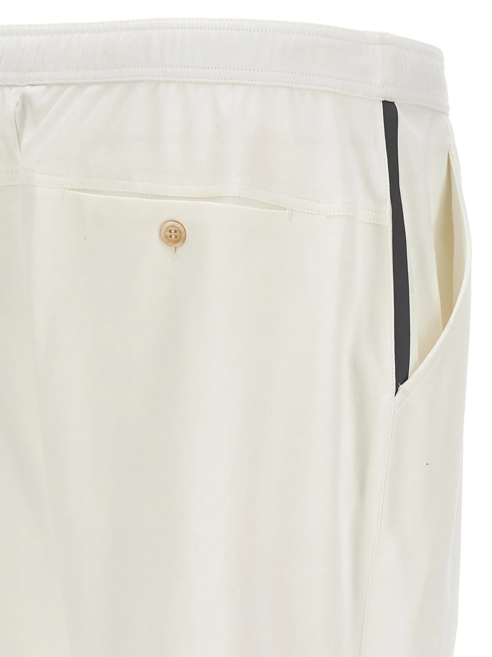 Embroidered Logo Bermuda Shorts Bermuda, Short Bianco