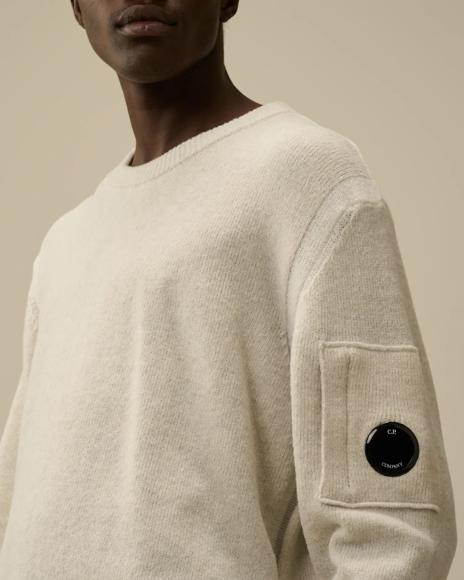 FLEECE KNIT CREWNECK VANISE’ LENS KNIT C.P. COMPANY