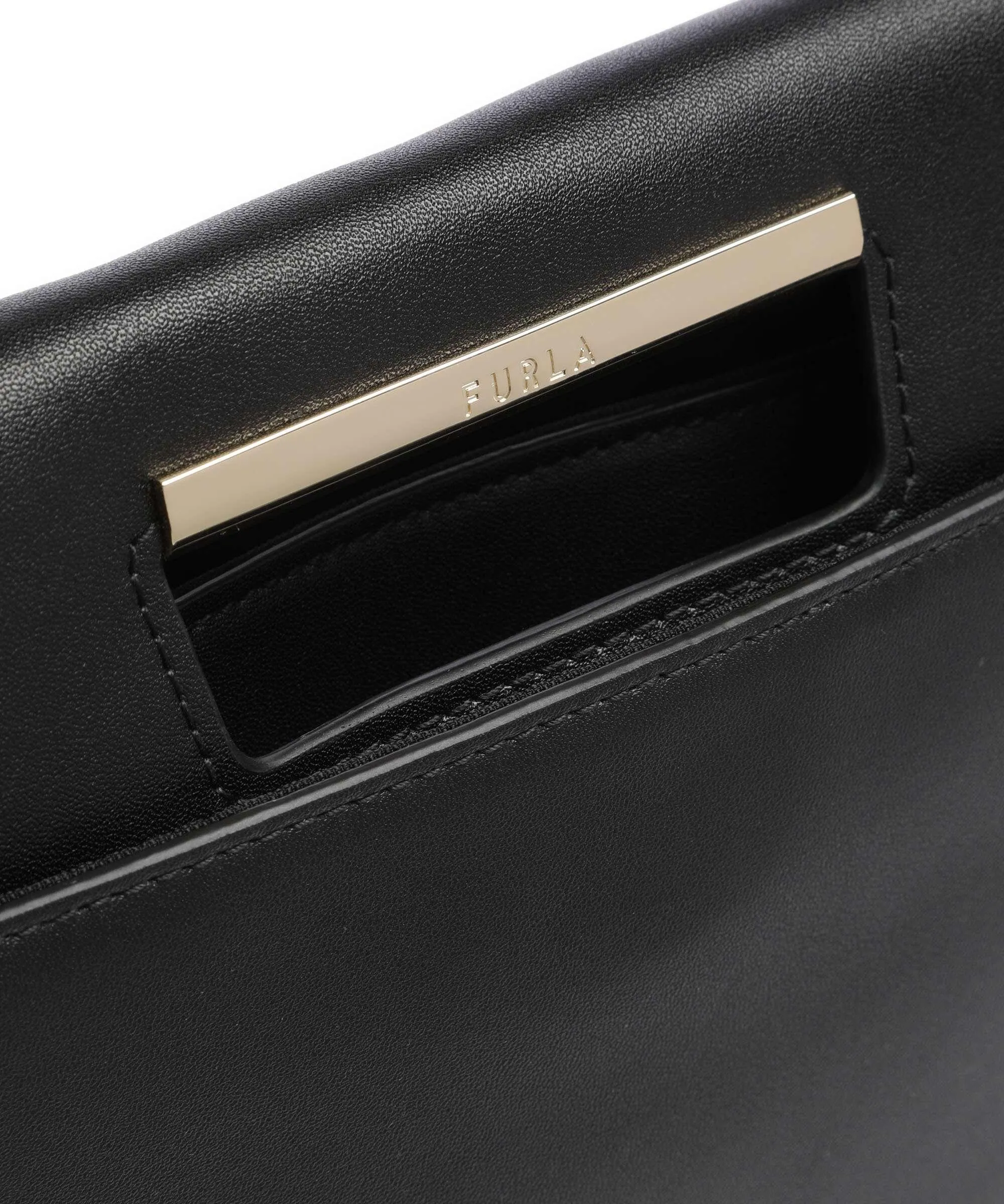  Furla Giada Pochette pelle a grana fine nero  