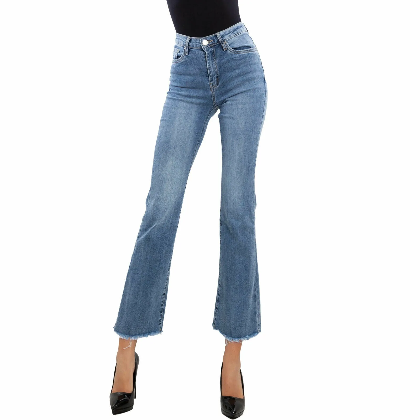 Jeans donna capri campana SJ772