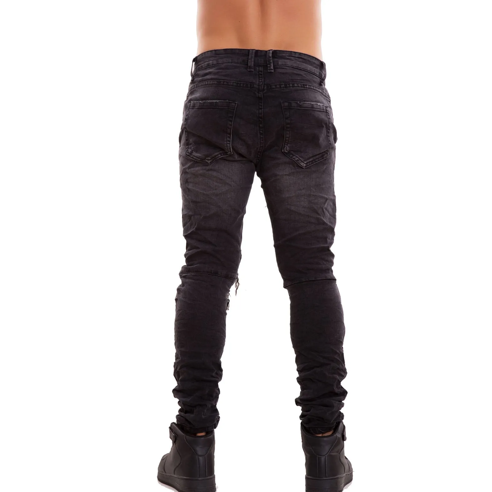 Jeans uomo pantaloni strappi XSF31-105