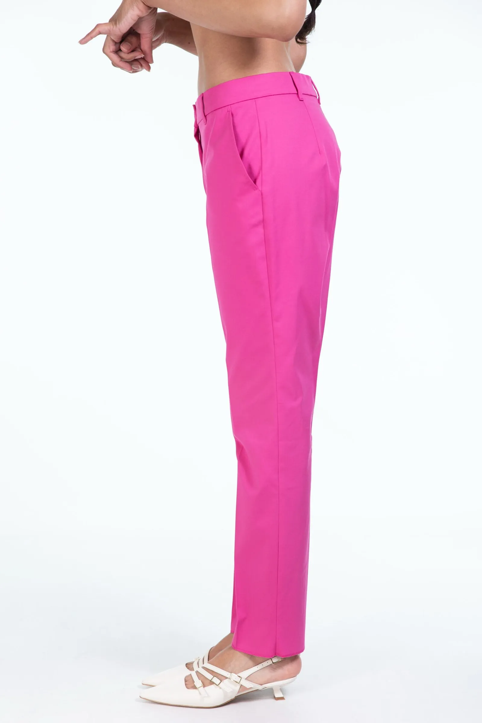 MAX MARA STUDIO pantalone a sigaretta in cotone STEMMA
