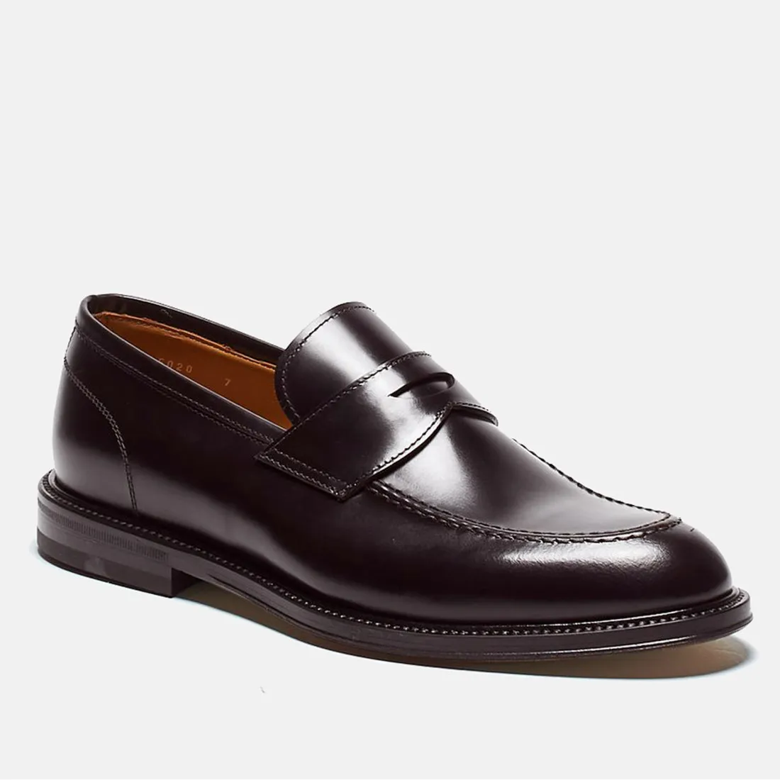 Mocassino da uomo Green George 5020 in pelle spazzolata moro