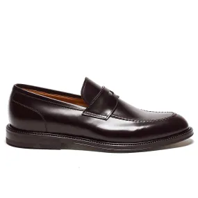 Mocassino da uomo Green George 5020 in pelle spazzolata moro