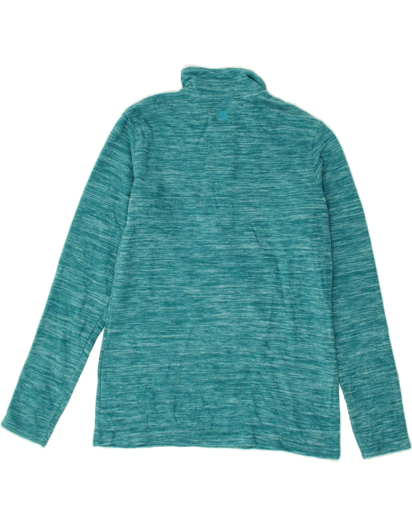 MOUNTAIN WAREHOUSE Womens Zip Neck Fleece Jumper UK 12 Medium  Turquoise