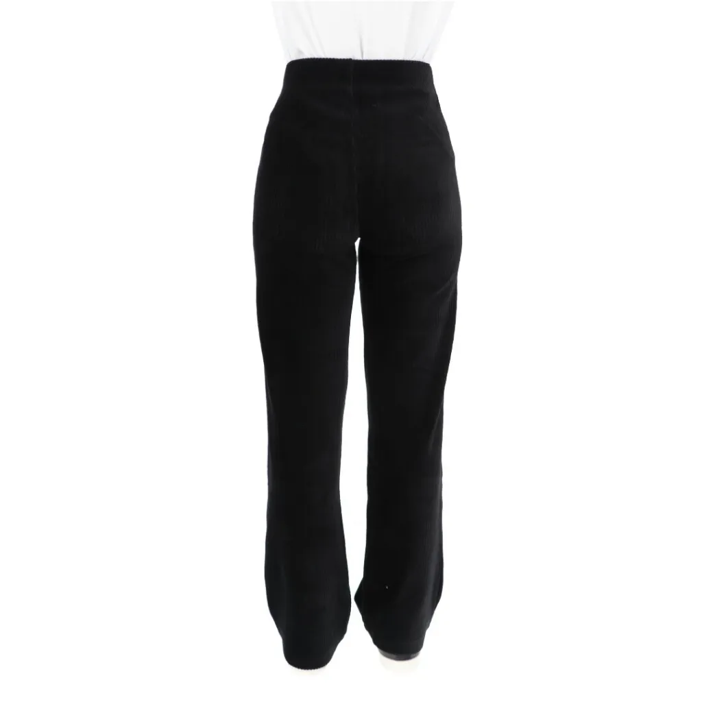 Pantalone Sun 68 Donna Wide LOng Pant Fleece 11 NERO