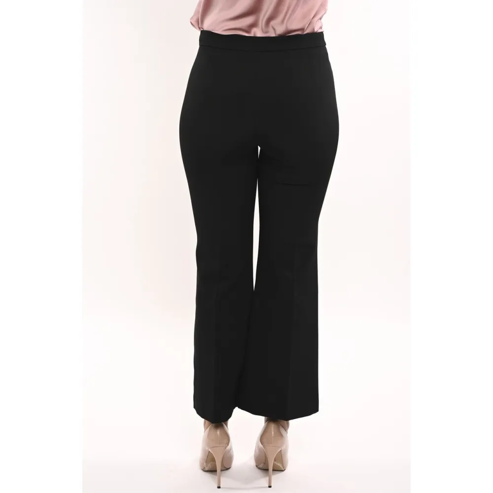Pantalone tinta unita a zampa Kontatto