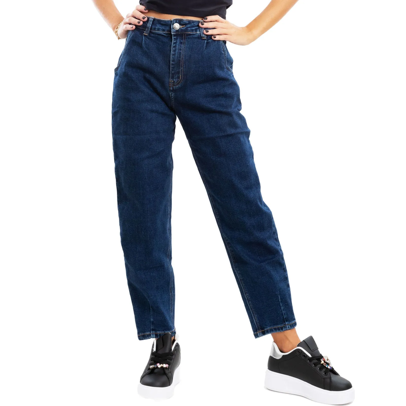 Pantaloni Donna Jeans Colorati Palloncino Baggy Sj667
