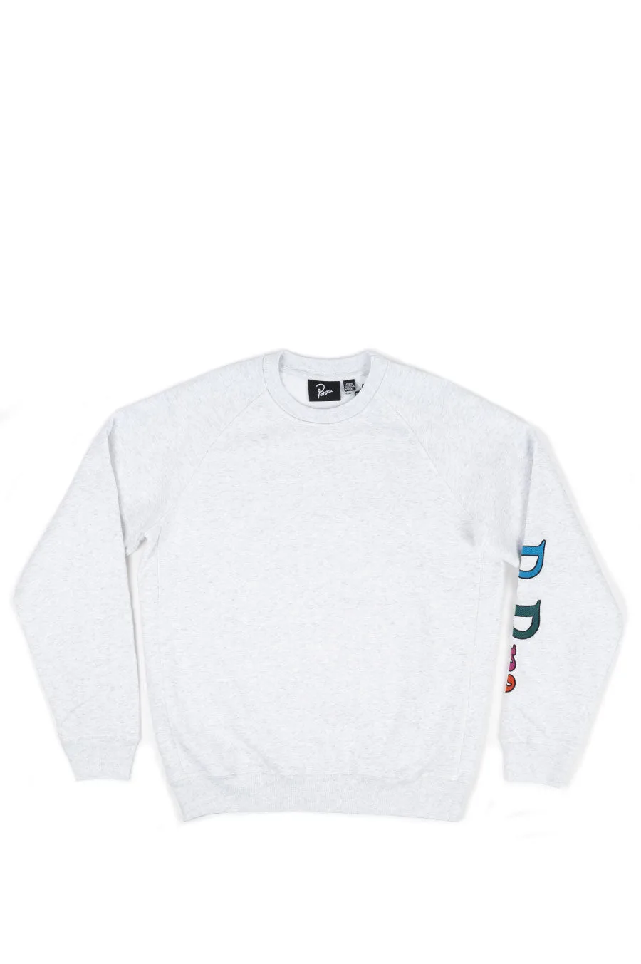 PARRA SERIF LOGO CREW NECK SWEATSHIRT ASH GREY