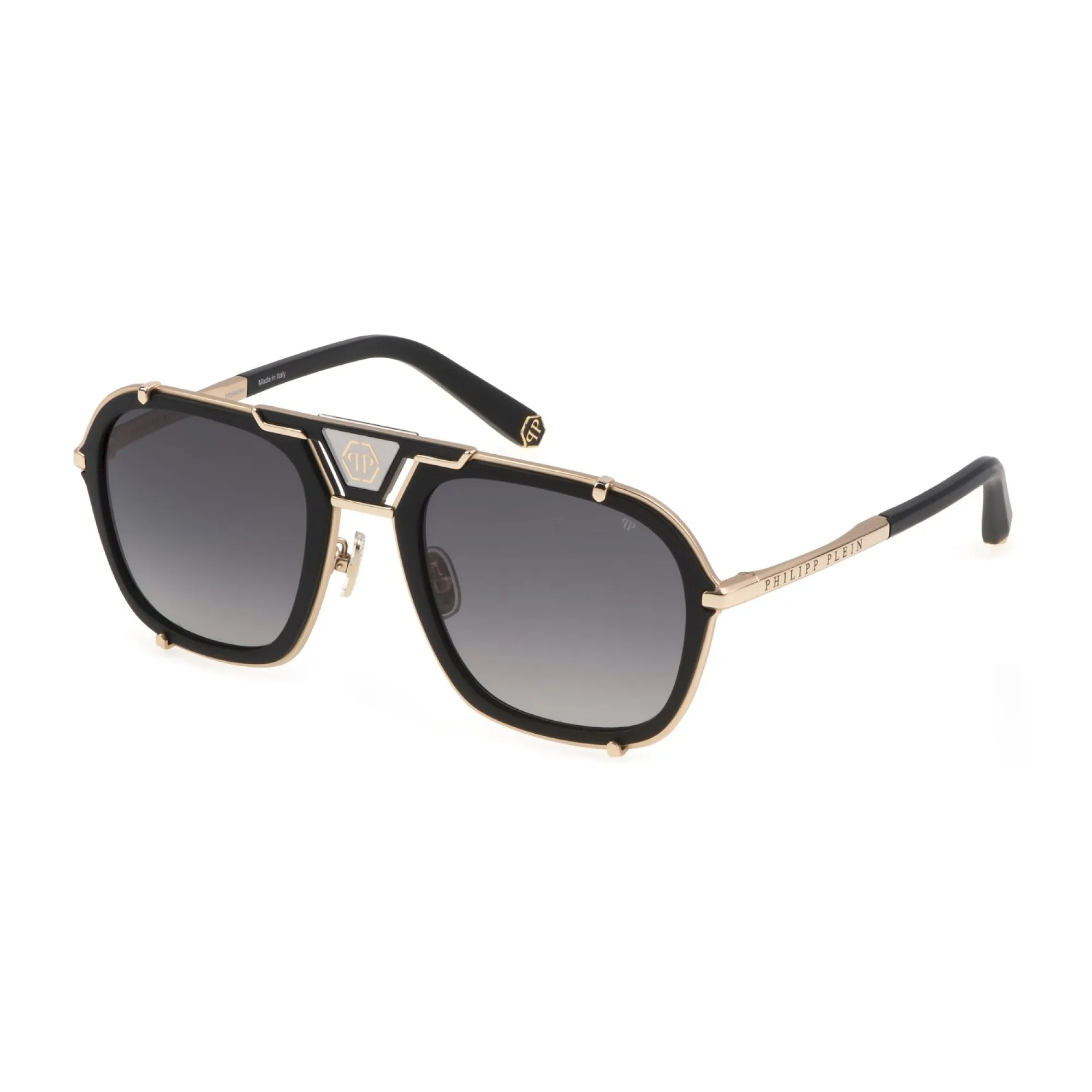   Philipp Plein SPP010M Signature 349P Oro Rosa Lucido | Occhiale Da Sole Uomo 
