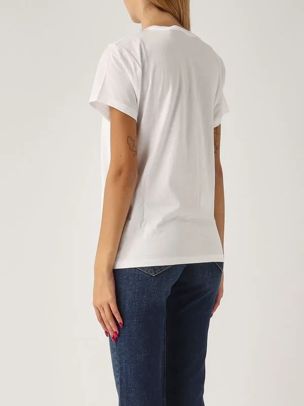 POLO RALPH LAUREN  T-shirt donna Polo Ralph Lauren in cotone con logo Bianco