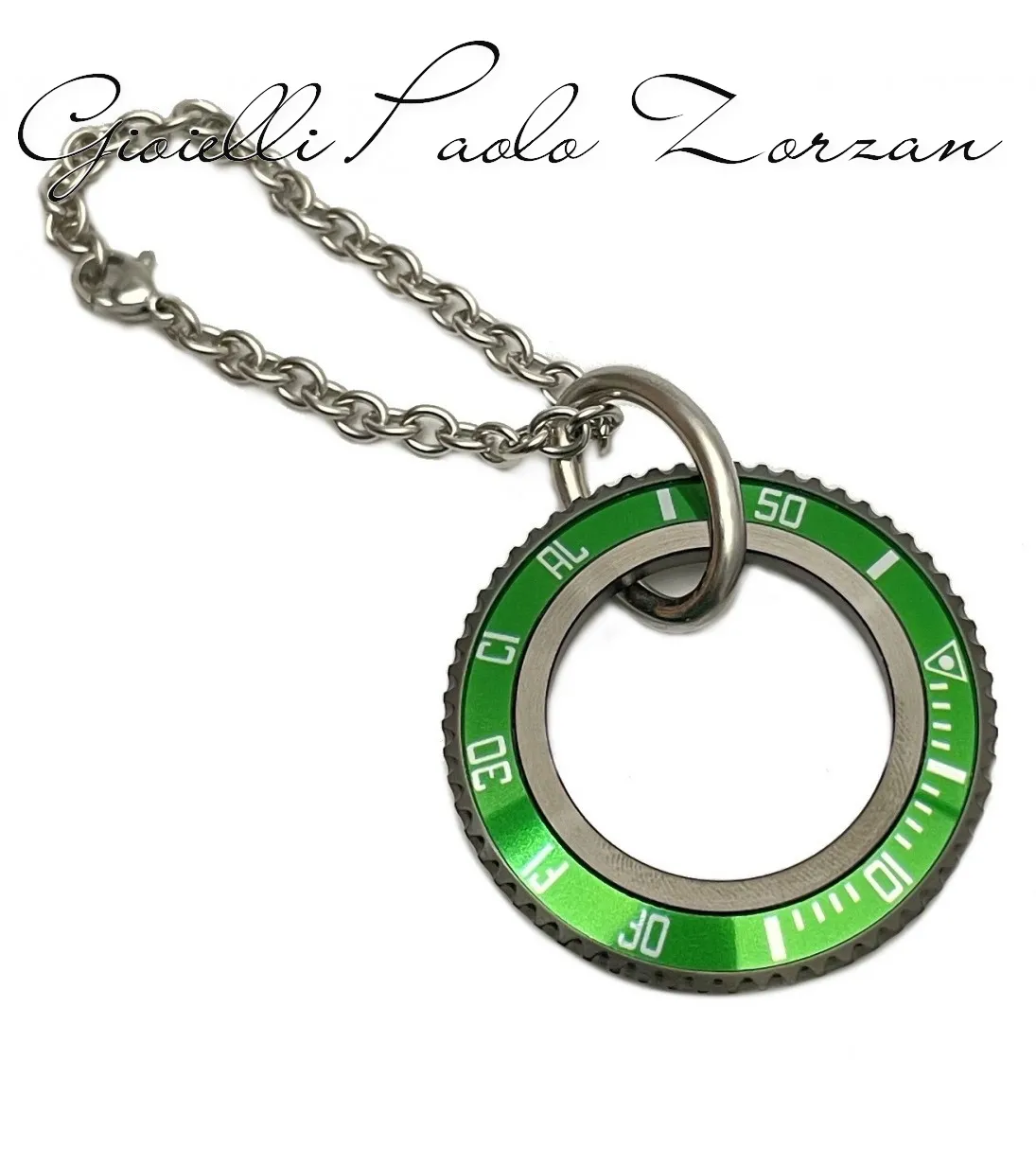 PORTACHIAVI SPEEDOMETER ACCIAIO DLC GHIERA COLORE VERDE SKC 1066B N
