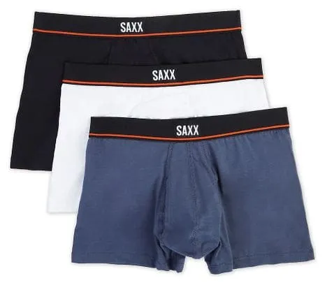 Saxx Non-Stop Stretch Cotton Nero Blu Bianco confezione da 3 pezzi