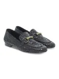 Scarpa bassa Poesie Veneziane STILE MOCASSINO in pelle nero