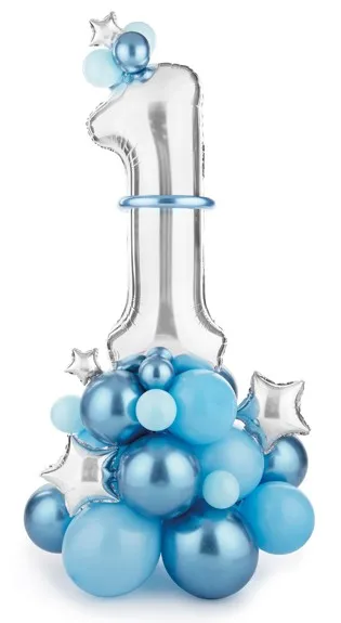 Set di palloncini blu scintillanti 90 cm x 1,40 m