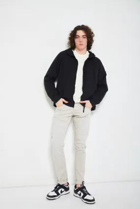 STONE ISLAND Giubbotto con cappuccio in twill di cotone Supima
