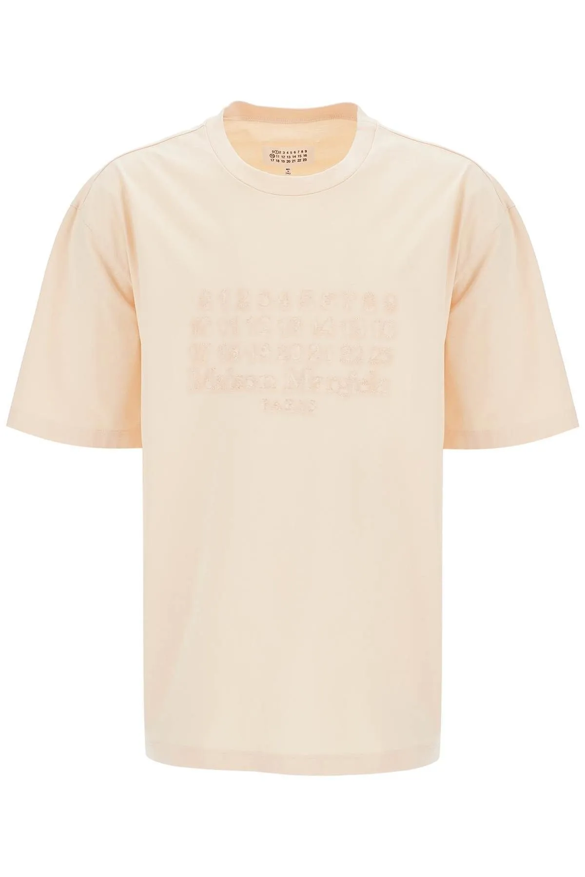 T-shirt con logo numerico ricamato