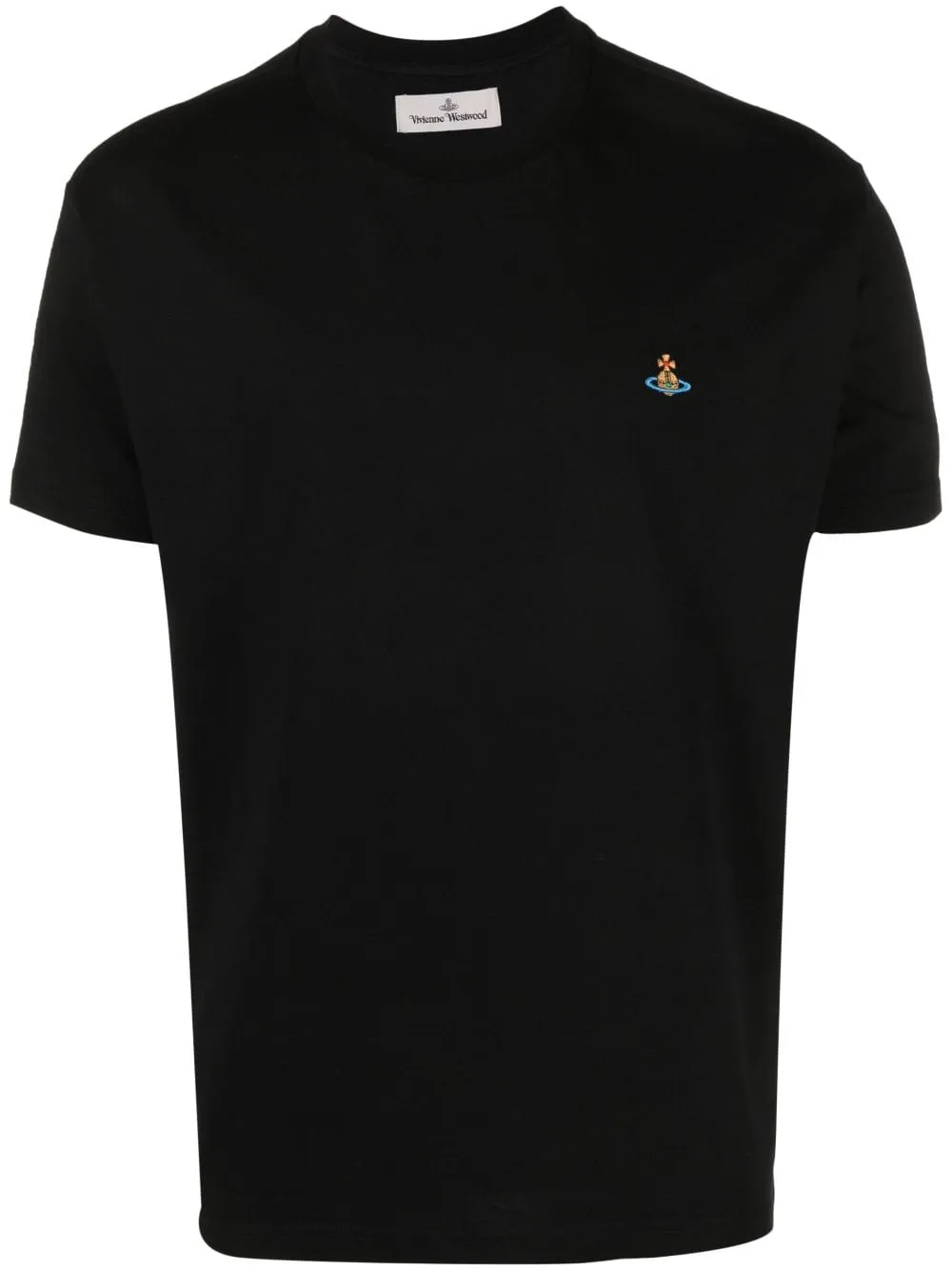 t-shirt nera con logo