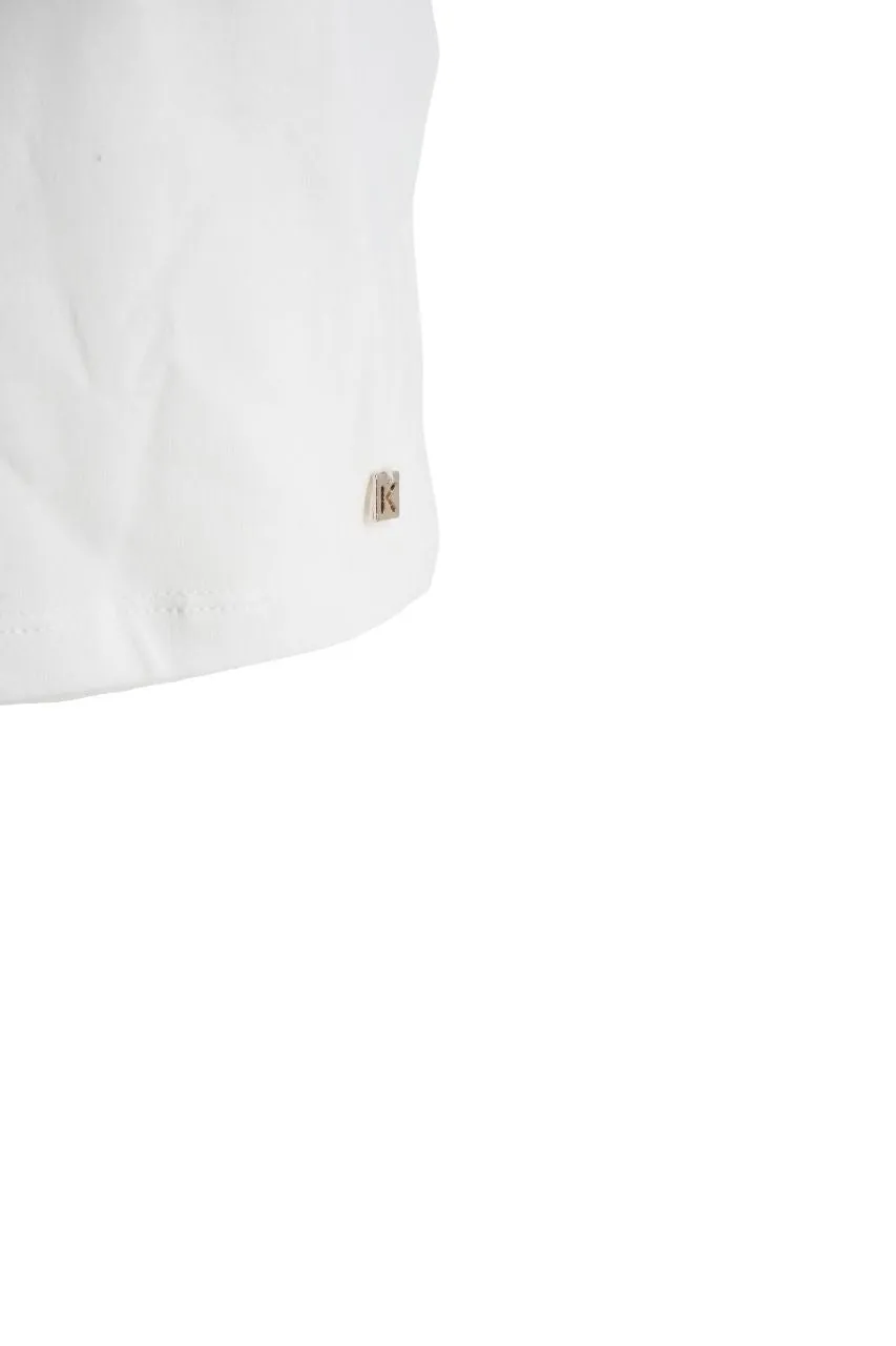 T-Shirt with Rhinestones Kocca / White
