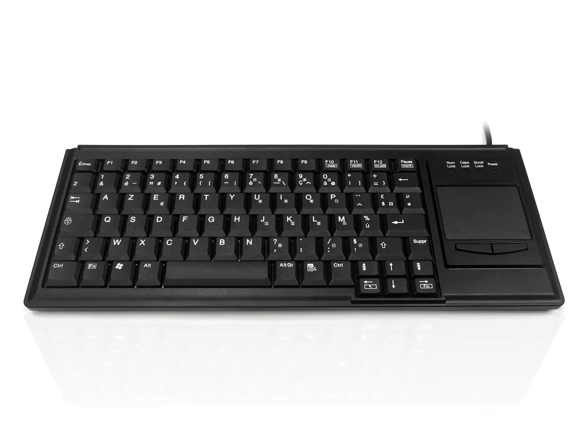 Tastiera Nero Cablato USB Ceratech, QWERTY (francese) Touchpad