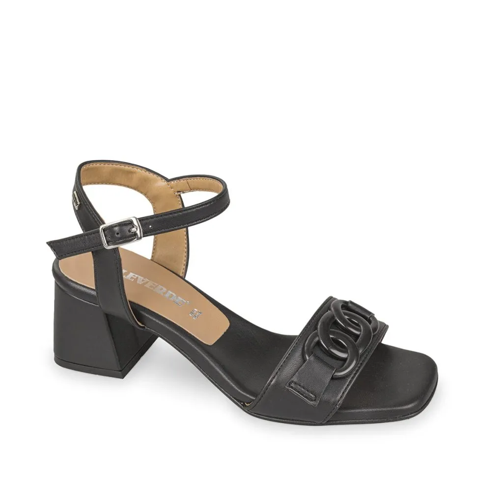 Valleverde  ---------    ------------ 45162-Nero sandalo nero donna PE24